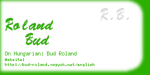 roland bud business card